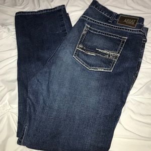 Ariat Jeans Mens Blue Pants Rebar M4 Relaxed Boot Stretch Denim Tag  44/34 2